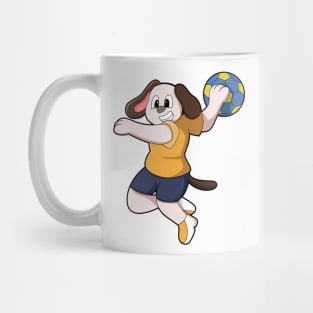 Dog as Handball player with Handball Mug